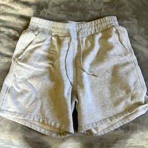 Mens fleece shorts; never worn